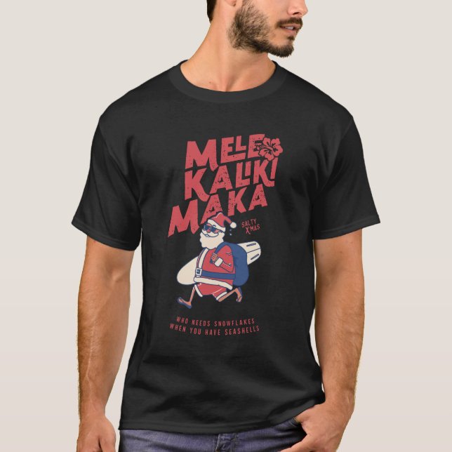 T-shirt Mele Kalikimaka - Funny Noël hawaïen à Père Noël (Devant)