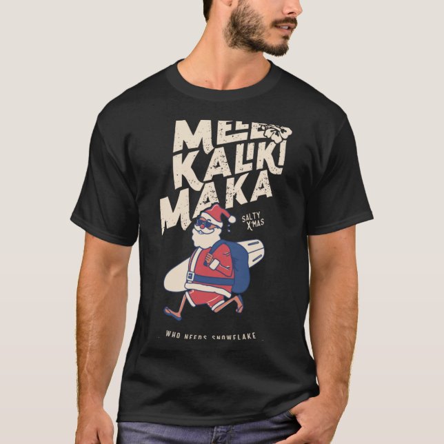 T-shirt Mele Kalikimaka Funny Santa Hawaiian Christmas T S (Devant)