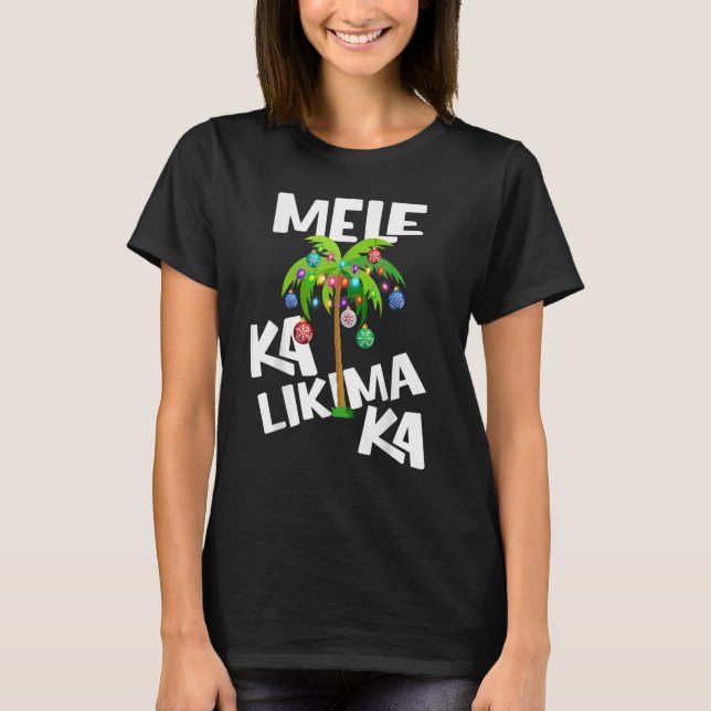 T-shirt MELE KALIKIMAKA hawaïen (Devant)