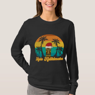T-shirt Mele Kalikimaka Hawaii Noël Tiki Santa Hat