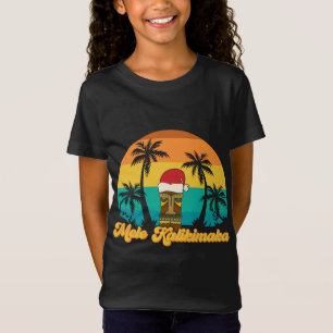 T-Shirt Mele Kalikimaka Hawaii Noël Tiki Santa Hat