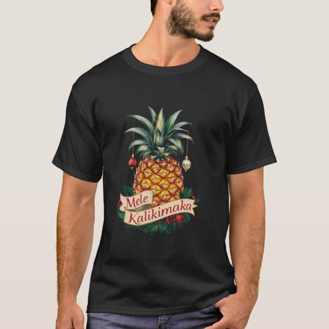T-shirt Mele Kalikimaka Hawaii Père Noël Hawaii Joyeux Chr (Devant)