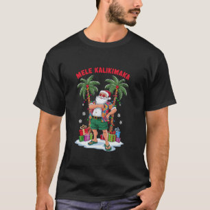 T-shirt Mele Kalikimaka Hawaii Père Noël Hawaii Joyeux Chr