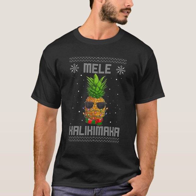T-shirt Mele Kalikimaka Hawaii Vêtements de Noël amusant (Devant)