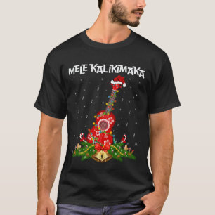 T-shirt Mele Kalikimaka Hawaiia Musical Ukulele Guitare Ch