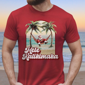 T-shirt Mele Kalikimaka Hawaiian Christmas Beach