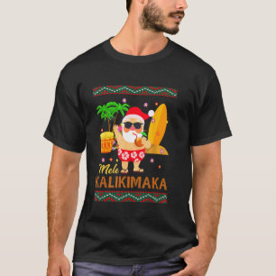 T-shirt Mele Kalikimaka Hawaiian Christmas Funny Surfer Sa