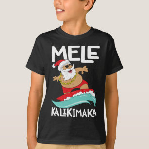 T-shirt Mele Kalikimaka Hawaiian Christmas Hawaii Surfing