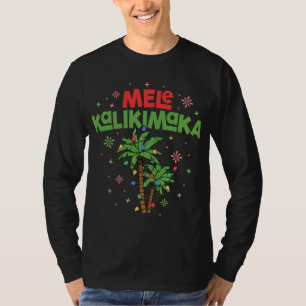 T-shirt Mele Kalikimaka Hawaiian Christmas Palm Tree Light