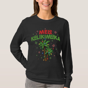 T-shirt Mele Kalikimaka Hawaiian Christmas Palm Tree Light