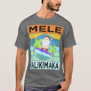 T-shirt Mele Kalikimaka Hawaiian Christmas Père Noël Ugly