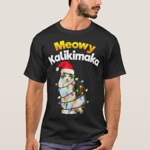 T-shirt Mele Kalikimaka Hawaiian Joyeux chat de Noël