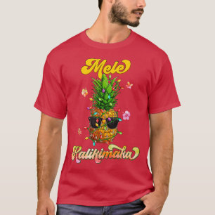 T-shirt Mele Kalikimaka Hawaiian Joyeux Noël Hawaii Me Haw