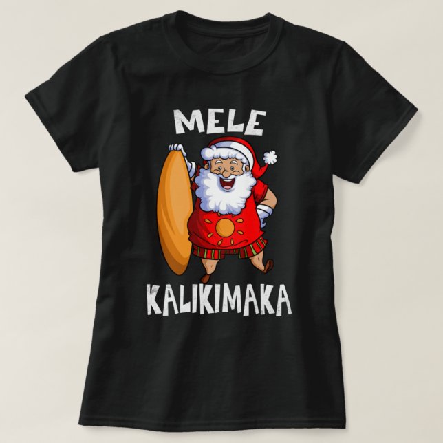 T-shirt Mele Kalikimaka Hawaiian X-Mas père Noël (Design devant)