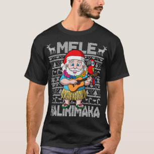 T-shirt Mele Kalikimaka Hawiian Christmas Père Noël