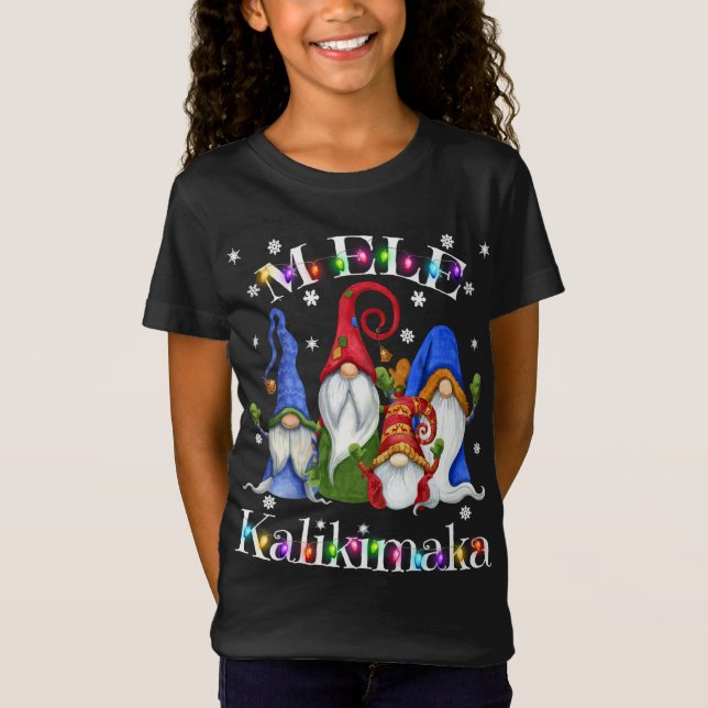 T-Shirt Mele Kalikimaka Joyeux Noël Hawaï Gn nordique (Devant)