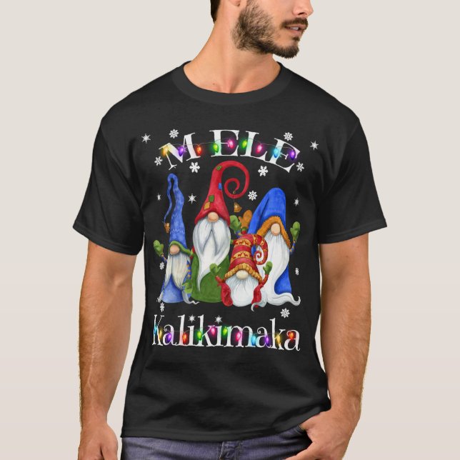 T-shirt Mele Kalikimaka Joyeux Noël Hawaï Gn nordique (Devant)