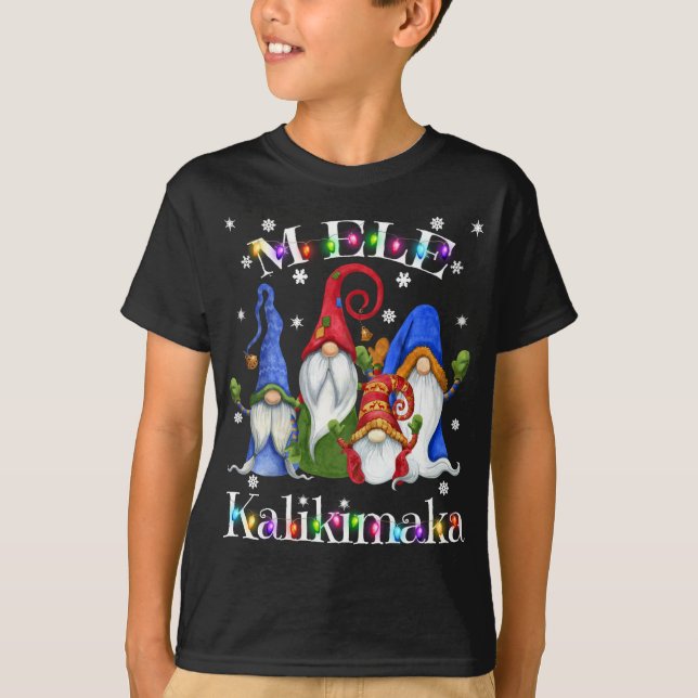 T-shirt Mele Kalikimaka Joyeux Noël Hawaï Gn nordique (Devant)