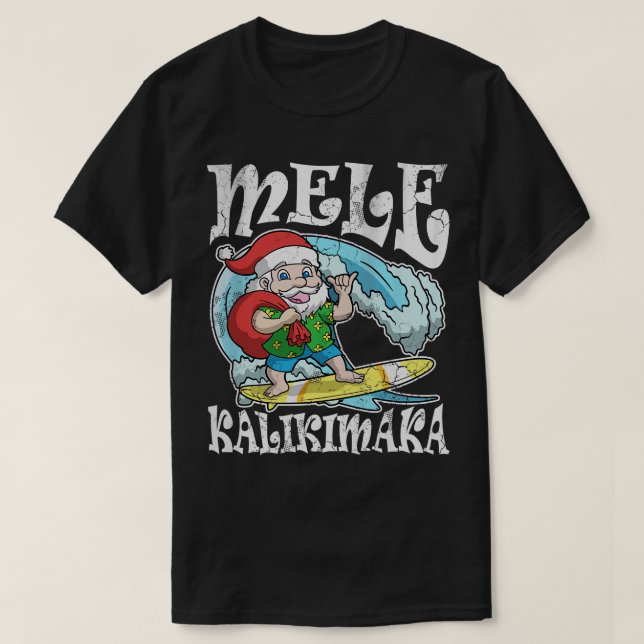 T-shirt Mele Kalikimaka Noël hawaïen (Design devant)