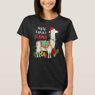 T-shirt Mele Kalikimaka Noël Hawaïen Llama X Mas Li