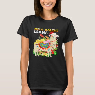 T-shirt Mele Kalikimaka Noël Hawaïen Llama X Mas Li