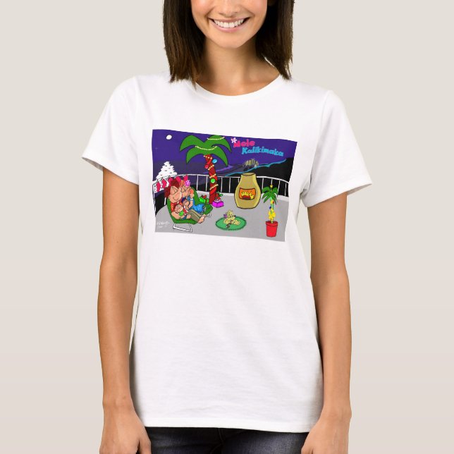 T-shirt Mele Kalikimaka - Ohana heureux (Devant)