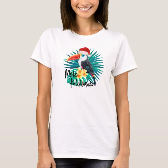 T-shirt Mele Kalikimaka Oiseaux de la jungle tropicale (Devant)