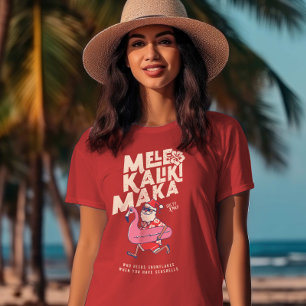 T-shirt Mele Kalikimaka Père Noël Flamant rose de Noël Get