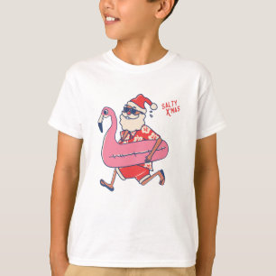 T-shirt Mele Kalikimaka Père Noël Flamant rose Getaways de