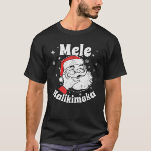 T-shirt Mele Kalikimaka Père Noël Shaka Noël hawaïen