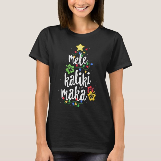 T-shirt Mele Kalikimaka Pour Femmes Hawaiienne Hawaii Chri (Devant)