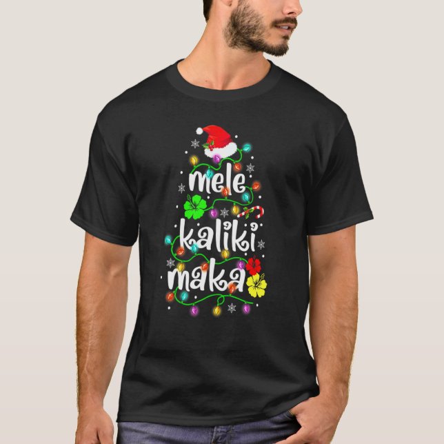 T-shirt Mele Kalikimaka Pour Femmes Hawaiienne Hawaii Chri (Devant)