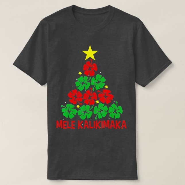 T-shirt Mele Kalikimaka Pour Femmes Hawaiienne Hawaii Chri (Design devant)