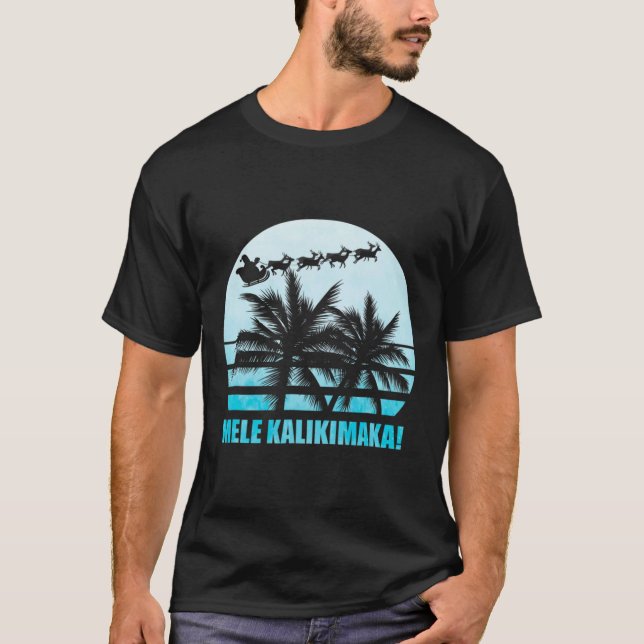 T-shirt Mele Kalikimaka Retro Hawaii Famille de Noël Va (Devant)