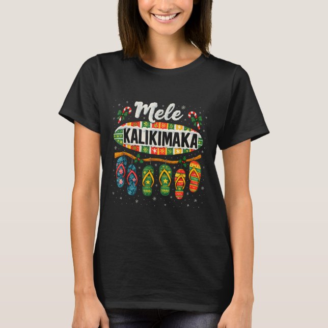 T-shirt Mele Kalikimaka Trocal Christmas Flip Flop  (Devant)
