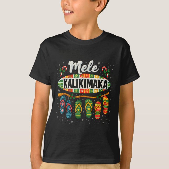 T-shirt Mele Kalikimaka Trocal Christmas Flip Flop  (Devant)
