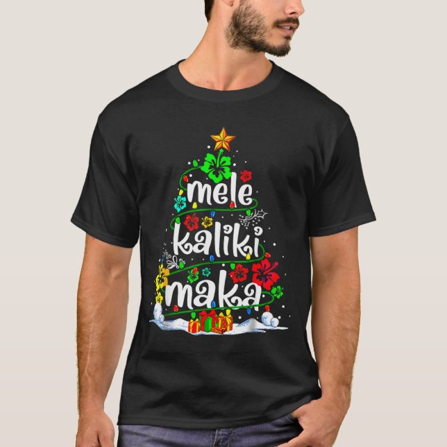 T-shirt Mele Kalikimaka Trocal Christmas Hawaiian Santa Xm (Devant)