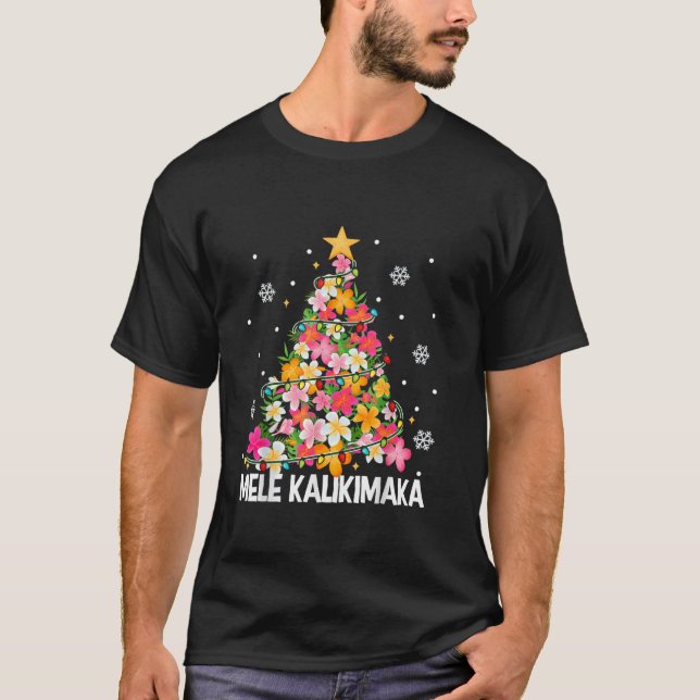 T-shirt Mele Kalikimaka Tropical Christmas Hawaiian Père N (Devant)
