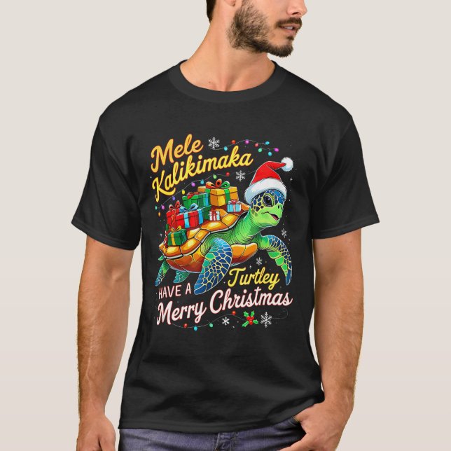 T-shirt Mele Kalikimaka Turtley Have A Merry Christmas  (Devant)