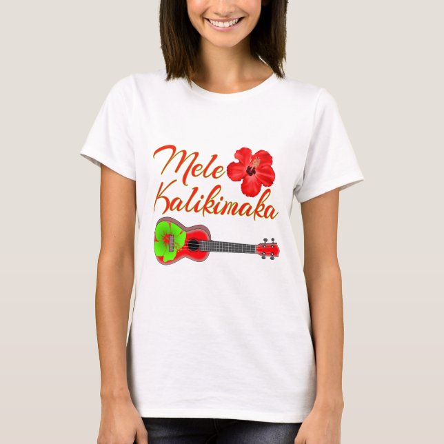 T-shirt Mele Kalikimaka Ukulele (Devant)