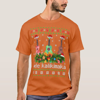 T-shirt Mele Kalikimaka Ukulele Guitare Ugly Ukulele Chris