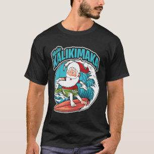 T-shirt Mele Kalikimaka Xmas Surfing Santa Claus Hawaiian