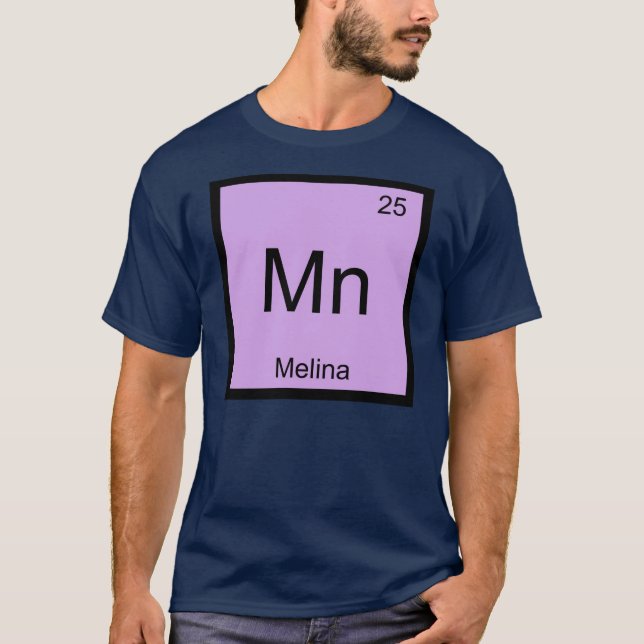 T-shirt Mélina Nom Chimie Élément Tableau Périodique (Devant)