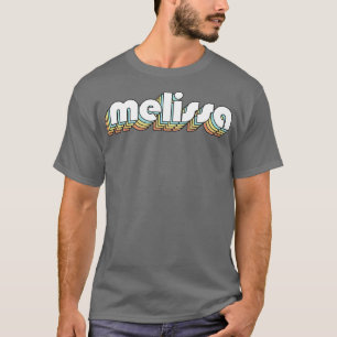 T-shirt Melissa Retro Typographie Arc-en-ciel style défraî