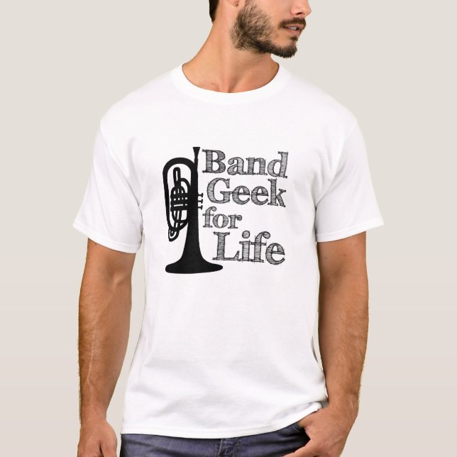 T-shirt Mellophone - Geek de bande pour la vie (Devant)