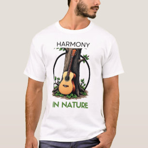 T-shirt Mélodie de la nature : Conception de guitares acou