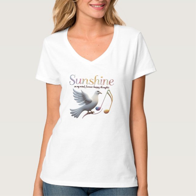 T-shirt Mélodie de Soleil – Esprit Paisible, Âme Heureuse (Devant)