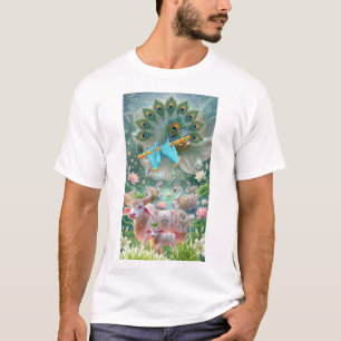 T-shirt Mélodie divine du Seigneur Krishna : Flûte sacrée,
