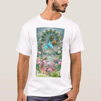 T-shirt Mélodie divine du Seigneur Krishna : Flûte sacrée,