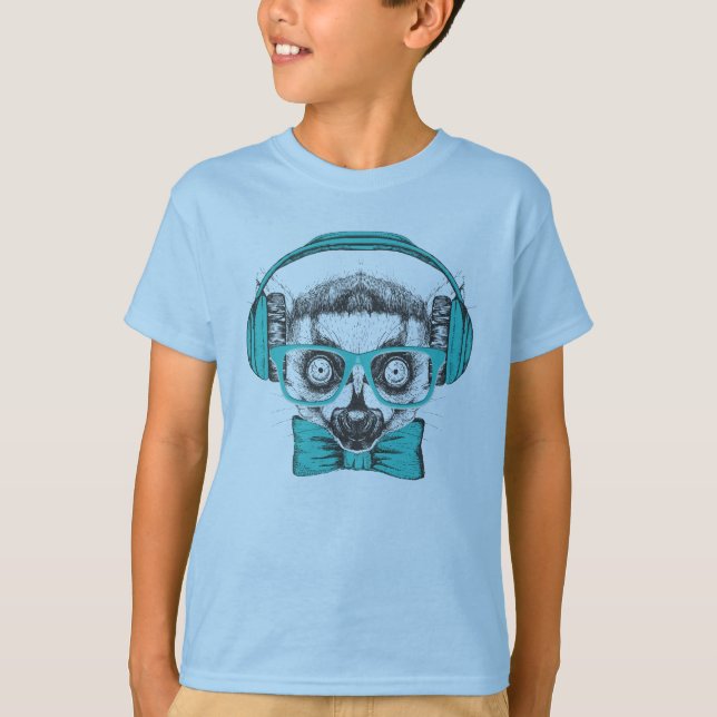 T-shirt Mélomane du lémur | (Devant)
